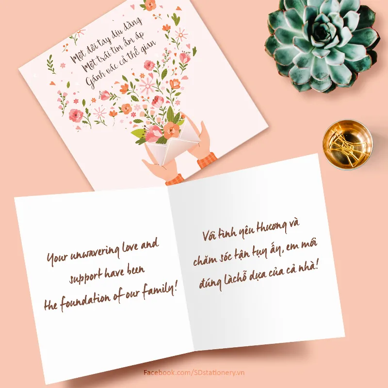 Thiệp khen ngợi sự chăm sóc của vợ