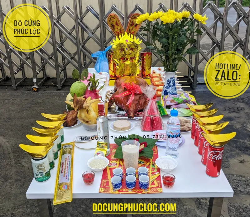 Mâm cúng khai trương động thổ gói 2
