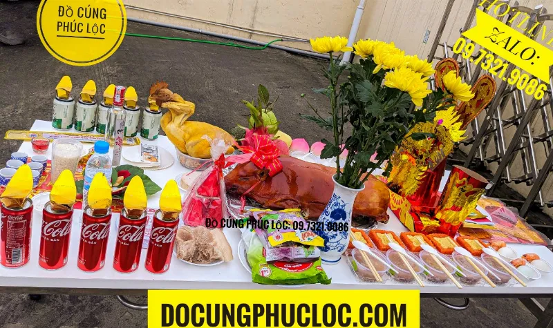 Mâm cúng khai trương động thổ gói 2