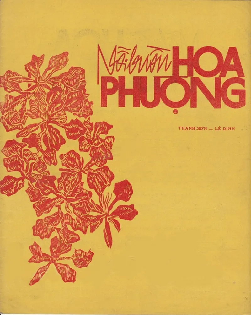 Bìa nhạc bài “Nỗi buồn hoa phượng” phát hành trước năm 1975.
