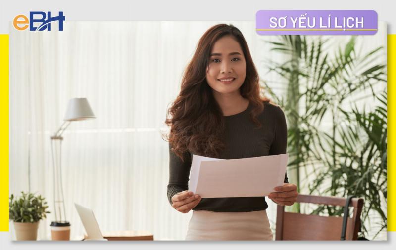 Minh họa các phần chính cần có khi ghi sơ yếu lý lịch chuẩn và đầy đủ để thu hút nhà tuyển dụng