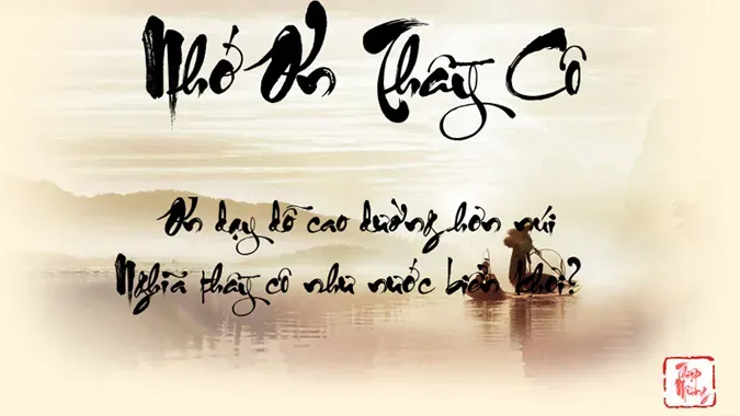 Câu đối thư pháp về công ơn thầy cô