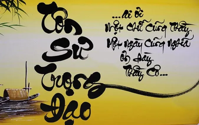 Thư pháp câu đối 20/11