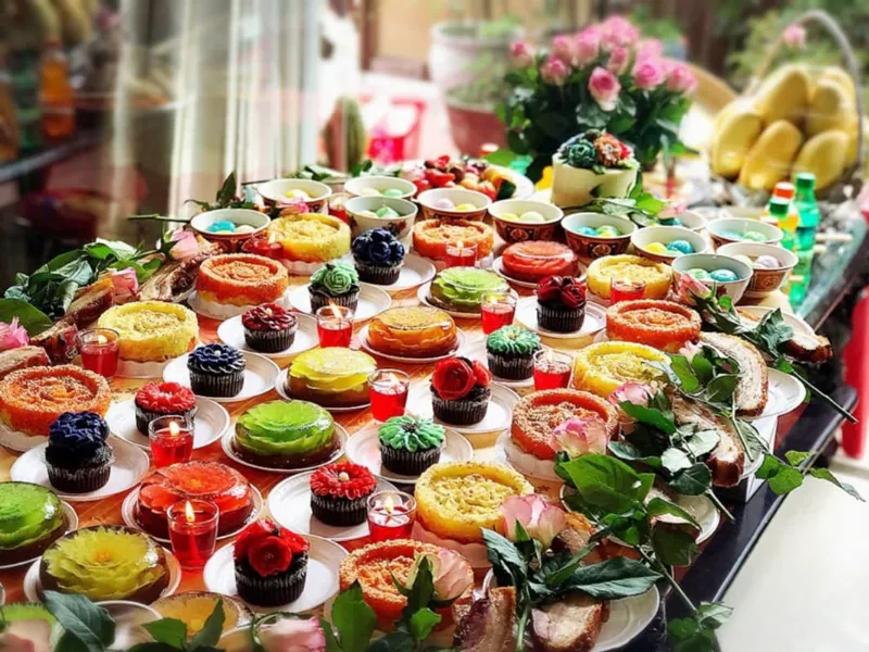 Mâm cúng 12 Mụ bà và Đức Ông