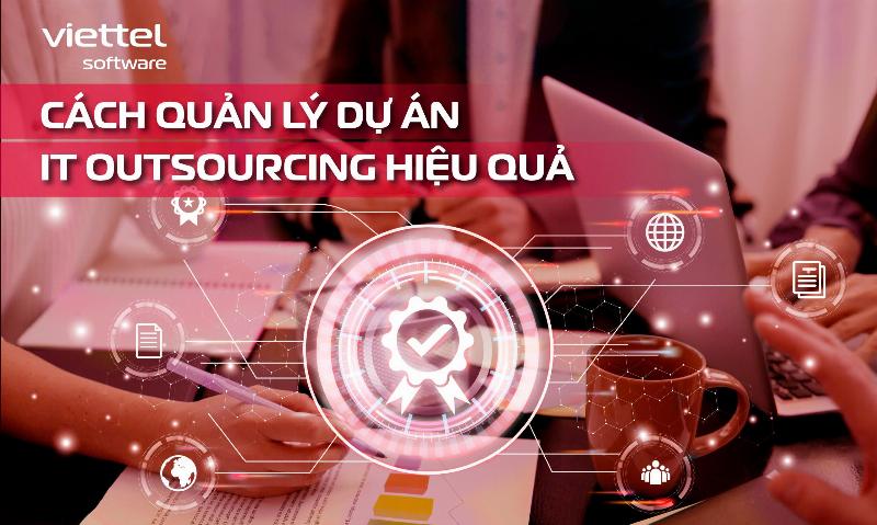 Hình minh họa các chỉ số đo lường hiệu quả outsource (KPIs) như chi phí, thời gian, chất lượng và năng suất