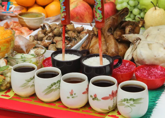 Alt: Mâm cúng giỗ tổ nghề xây dựng ngày 13/6