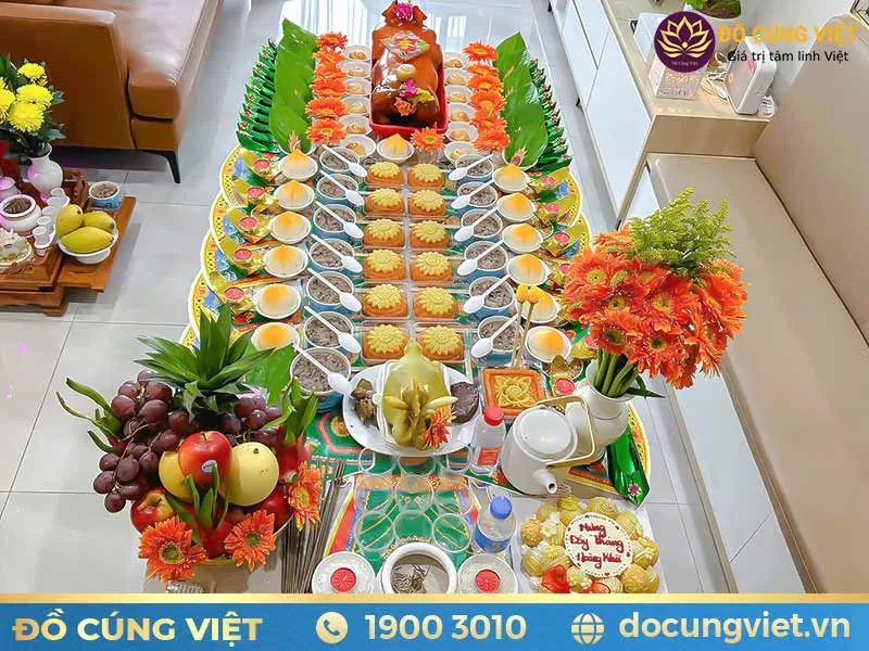 Mâm cúng căn cho bé trai 3 tuổi