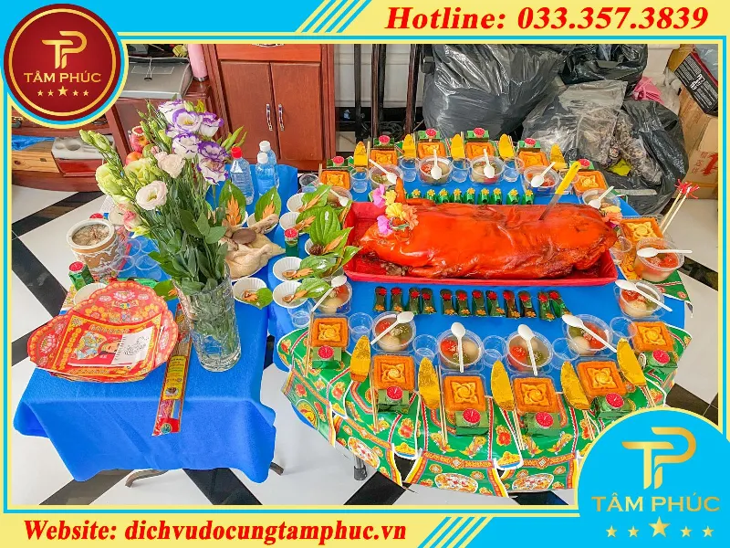 mâm cúng thôi nôi bé gái miền nam đầy đủ