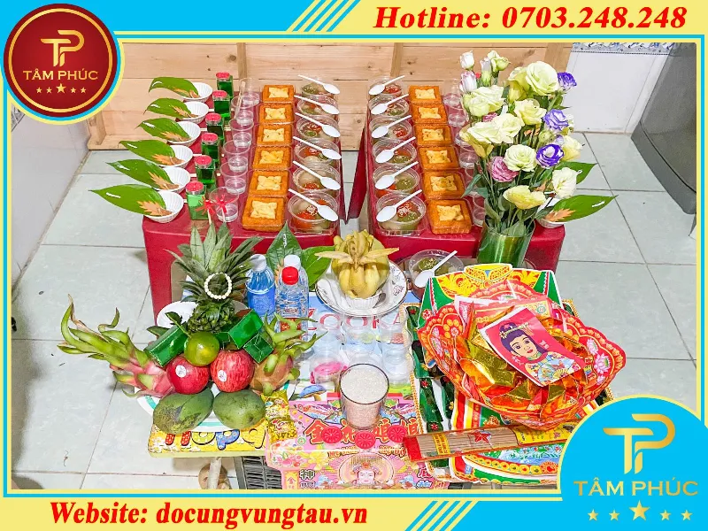 mâm cúng thôi nôi cho bé gái đơn giản