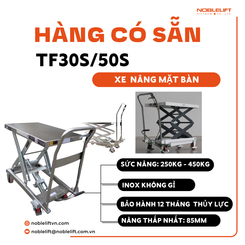 Thiết bị nâng hạ inox hoạt động trong môi trường ẩm ướt hoặc hóa chất