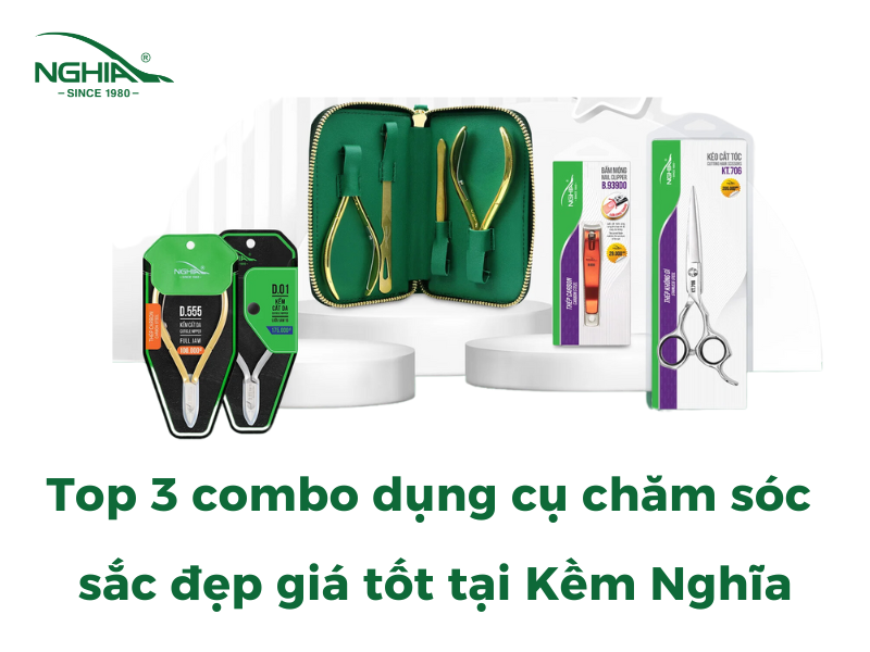 Phụ nữ đang sử dụng kềm cắt da để chăm sóc móng tay tại nhà.