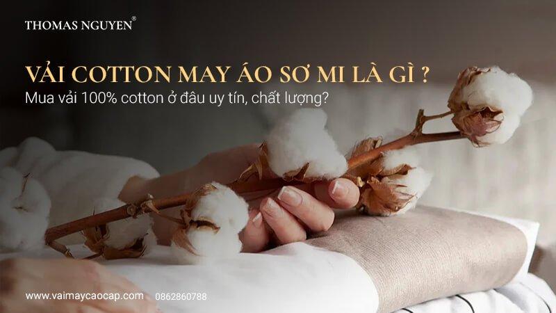 Vải cotton may áo sơ mi
