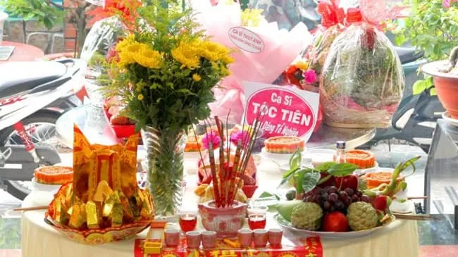 Mâm cúng Tổ nghề sân khấu