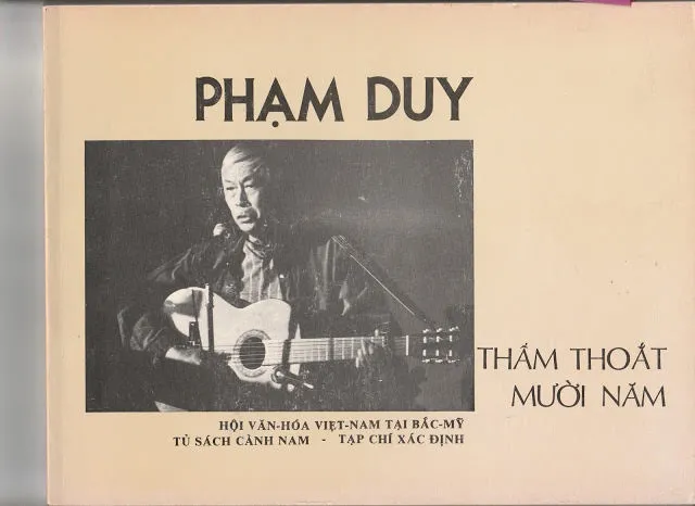 Trang nhạc trong tập nhạc Thấm Thoắt Mười Năm
